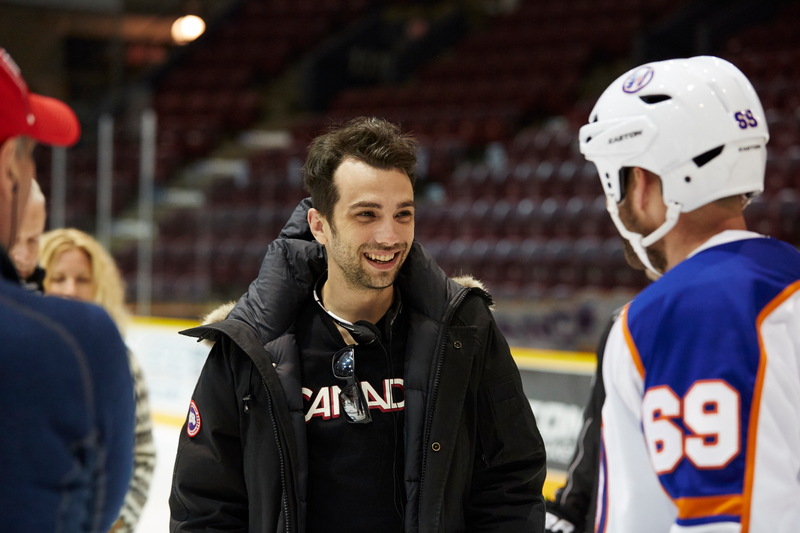 Baruchel on the set of Goon: Last Of The Enforcers (Photo: Momentum Pictures)